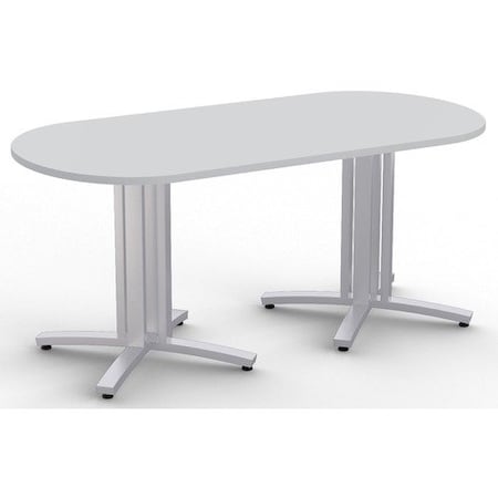 Special-T Table, Racetrack, 2Legs, 36inx72inx29in, GY SCTS4XCTR3672FG